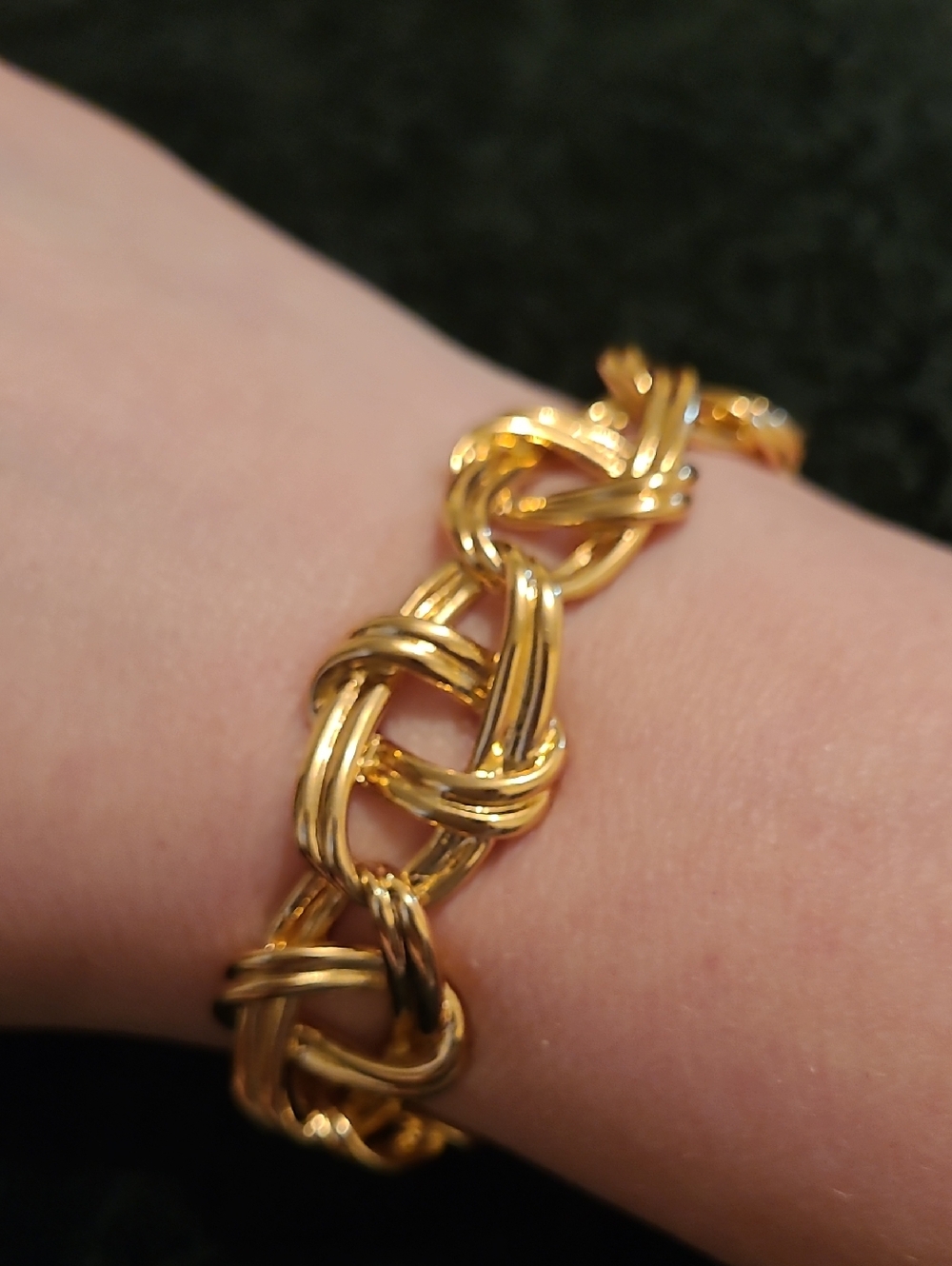 Gold Plated Unique Chunky Link Chain Bracelet